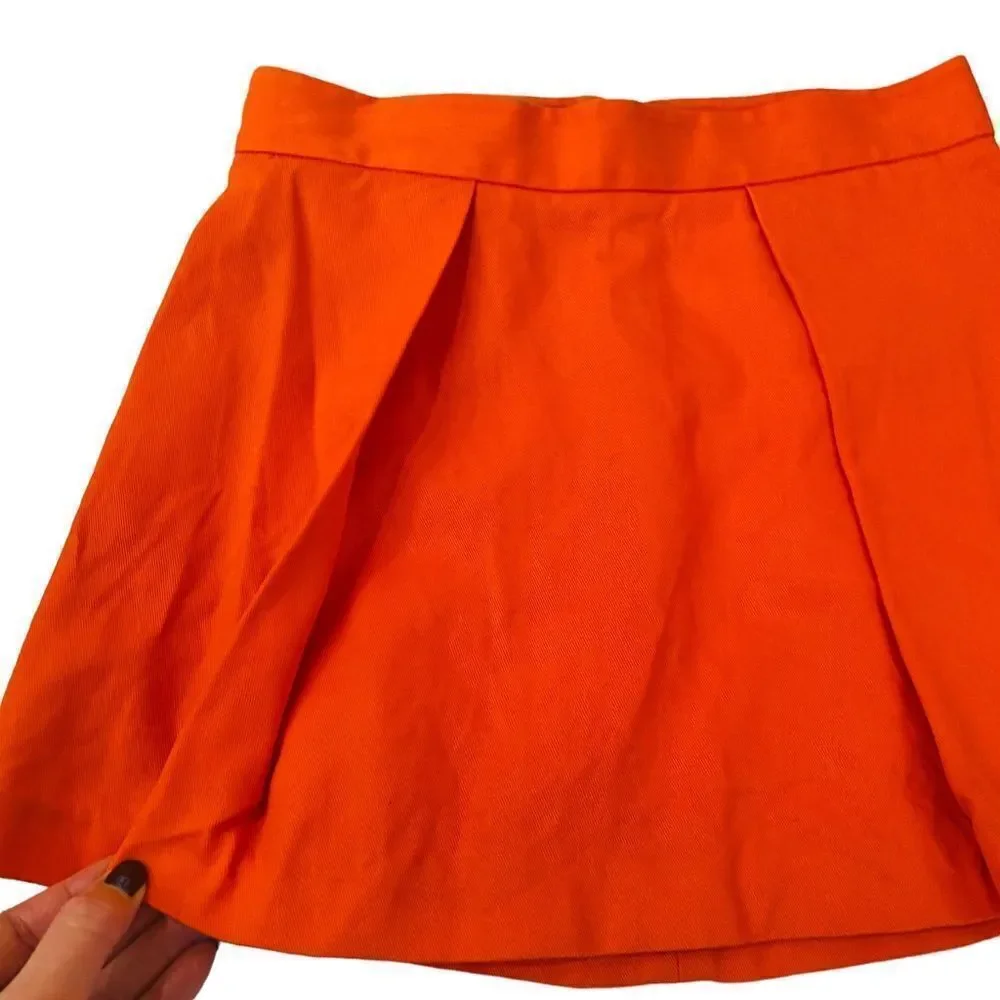 DSQUARED2 Orange 100% Cotton Mini Skirt Sz IT 42 or US 6